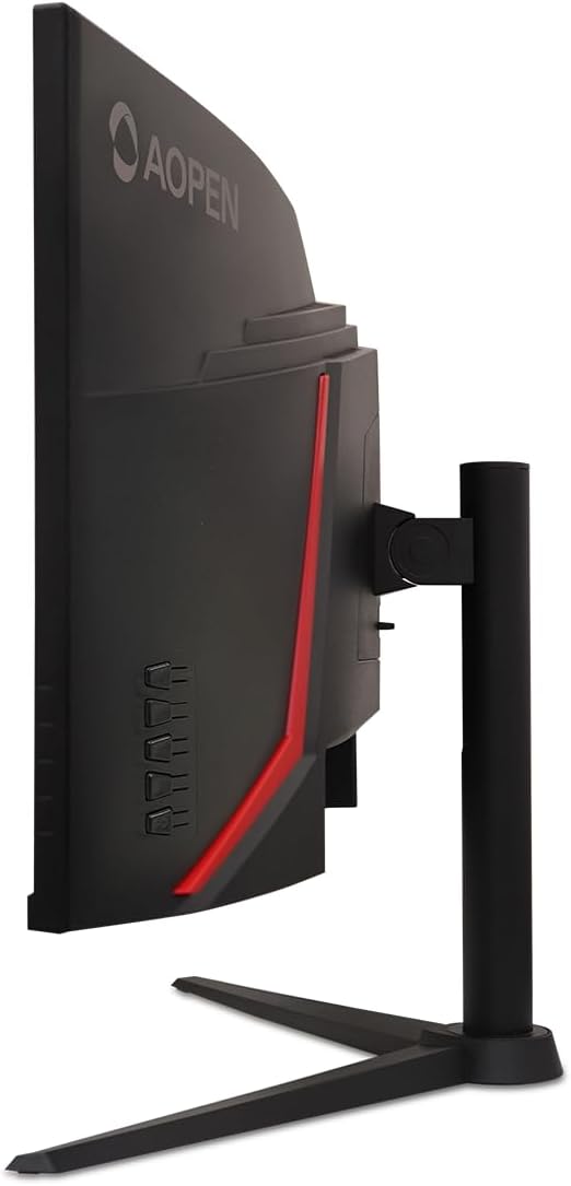 AOPEN by Acer 34HC5CU S3bmiiphx 34' QHD 3440 x 1440 21:9 Curved Gaming Monitor | AMD FreeSync Premium | Up to 180Hz | 1ms TVR | Tilt & Height Adjustable | VESA Mountable | 1 x DP 1.4 & 2 x HDMI 2.0