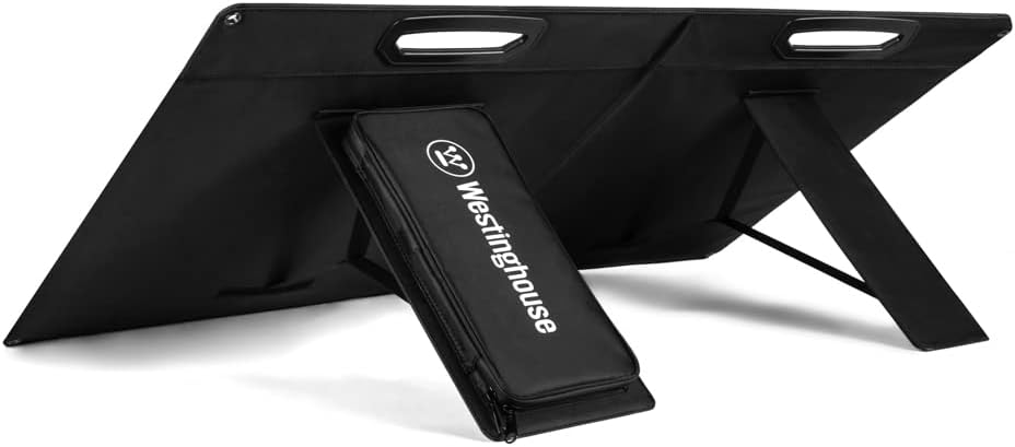Westinghouse Portable 100W Solar Panel for Portable Power Stations, iPhone, iPad, Tablets, Laptop, with QC 3.0 USB and USB-C ports, DC Output, for Outdoors, Camping, RVs, and Travel