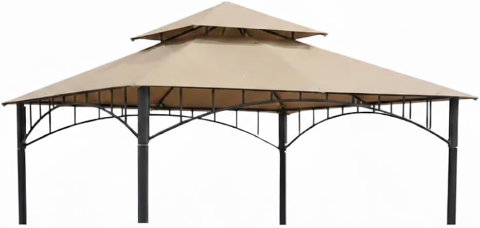 Garden Winds Reinforced RipLock 350 Replacement Canopy Top Cover Compatible with Summer Veranda 10 ' x 10' Gazebo Models L-GZ093PST, G-GZ093PST, TGZ093 - Beige