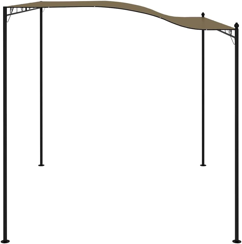 vidaXL Gazebo Set of 2 Taupe Steel and Polyester Large Durable