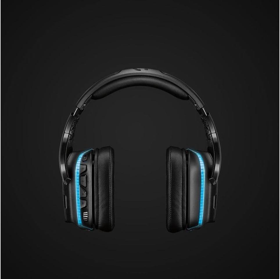 Logitech G935 Wireless DTS:X 7.1 Surround Sound LIGHTSYNC RGB PC Gaming Headset - Black, blue (Renewed)