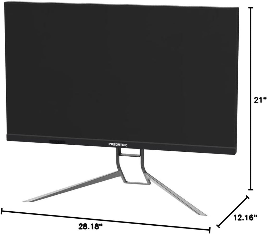 Acer Predator XB323QK NVbmiiphuzx 31.5' UHD (3840 x 2160) Agile-Splendor IPS Gaming Monitor | G-SYNC Compatible | Up to 0.5ms | 144Hz | DCI-P3 90% | 1-USB Type-C, 1-Display Port 1.4 & 2-HDMI 2.1 Ports