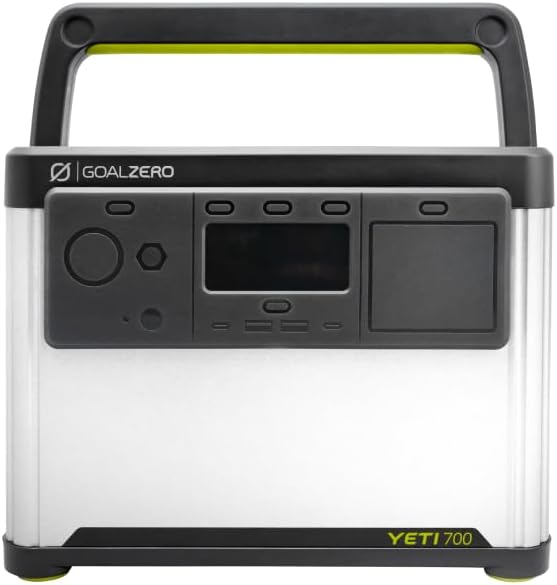 Goal Zero Yeti Portable Power Station, Yeti 700 + Boulder 100, 677 Watt Hour LiFePO4 Battery, Water resistant & Dustproof Solar Generator For Outdoors, Camping, Tailgating, & Home