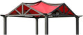 Garden Winds Reinforced Replacement Canopy Top Cover Compatible with The Garden Treasures GF-9A037X, GF-12S039B 10' x 10' Gazebo - Classic Red, Riplock 350