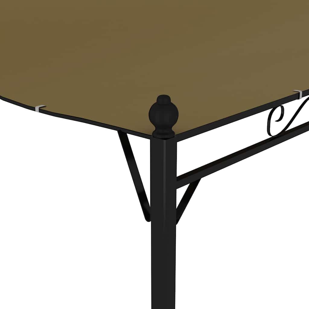 vidaXL Gazebo Set of 2 Taupe Steel and Polyester Large Durable