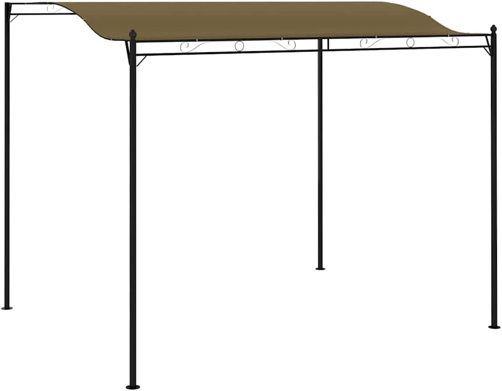 vidaXL Gazebo Set of 2 Taupe Steel and Polyester Large Durable