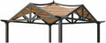 Garden Winds Durable 350 Replacement Canopy Top Compatible with Garden Treasures 10' x 10' Pergola Models GF-9A037X, GF-12S039B - Stripe Canyon