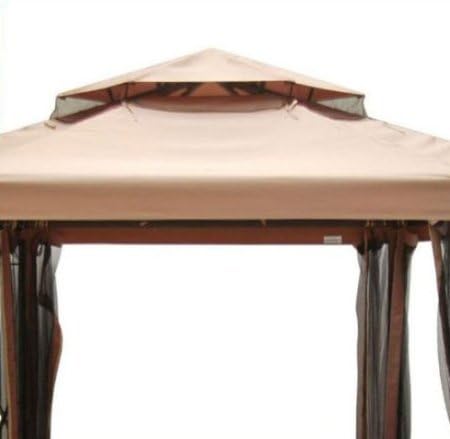 Sunjoy Hampshire Hexagon Garden Oasis Replacement Canopy Top Cover - Top Tier 26' Each Side, Bottom Tier 77' Each Side