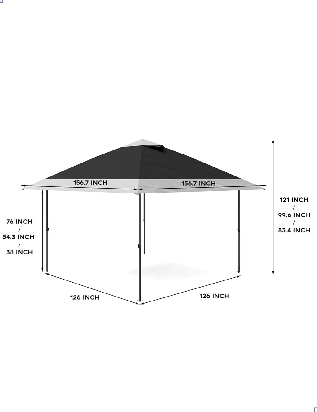 Garvee 13x13 ft Pop Up Gazebo, Canopy Tent on Clearance, Outdoor Patio Gazebo, Tent for Party, Wedding, Outdoor Dining, Backyard(Dark Grgy+Light Grey)