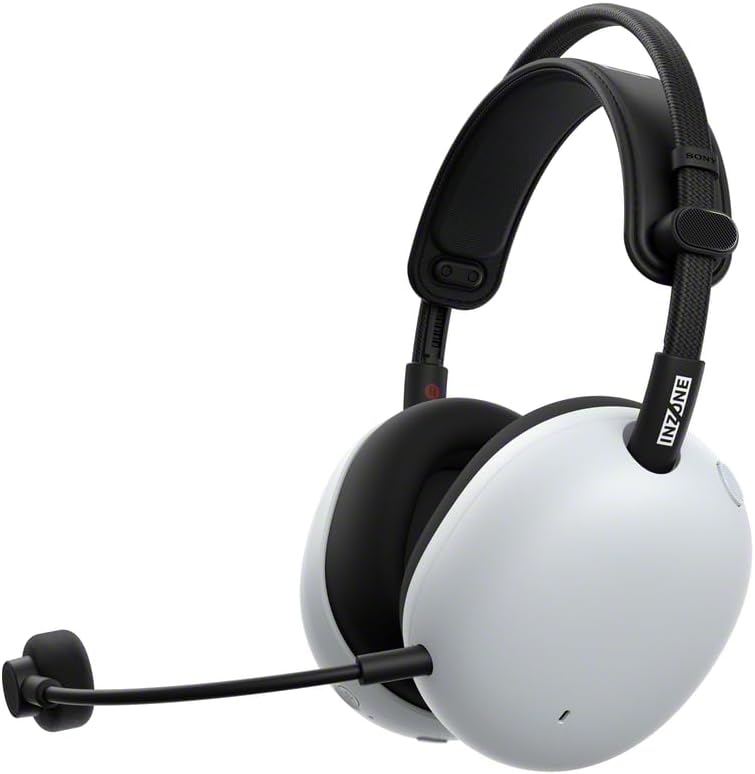 Sony INZONE H9 II Wireless Noise Canceling Gaming Headset, WH-1000XM6 Drivers, Lightweight, Detachable Cardioid AI Mic, 2.4GHz and Bluetooth, Soft Case, for PC, PS5, Switch, and Mobile, White