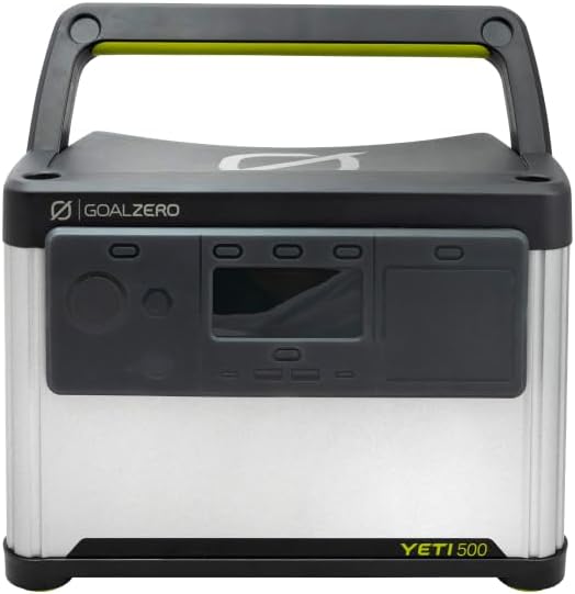Goal Zero Yeti Portable Power Station, Yeti 500 + Boulder 100 Solar Generator, 499 Watt Hour LiFePO4 Battery, Water resistant & Dustproof Solar Generator For Outdoors, Camping, Tailgating, & Home