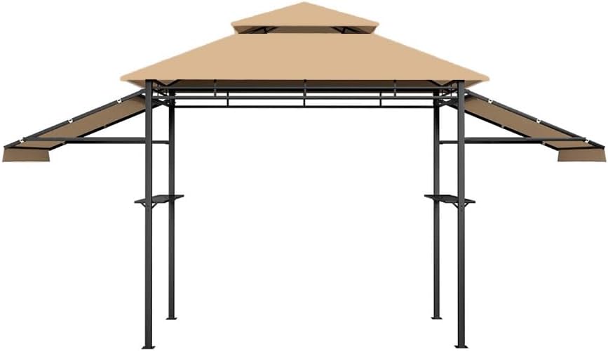 Garden Winds Custom Fit Replacement Canopy Top Cover and Side Awnings Compatible with The Tangkula NP10385, NP10385BN 13.5' X 4' Grill Gazebo - Upgraded Performance RipLock 350 Fabric