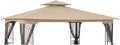 Garden Winds Reinforced RipLock 350 Replacement Canopy Top Cover Compatible with Regency 10' x 12' Gazebo Models L-GZ798PST-E, A111014400, A101004104 - Beige