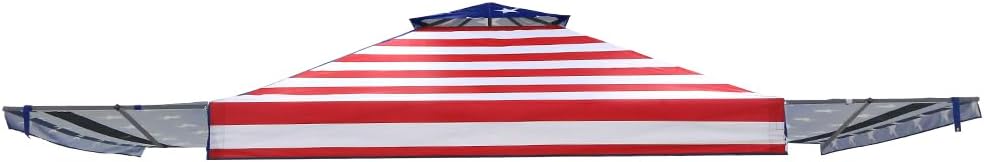 EAGLE PEAK Replacement Canopy Top for Eagle Peak 17x10 Pop Up Canopy Frame Only, Canopy Cover with Two Tier Air Vent, UPF 50+, Frame NOT Included, American Flag