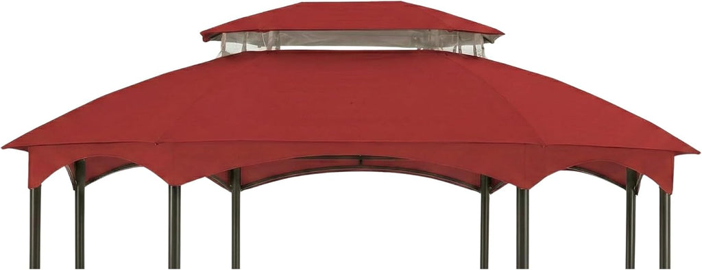 Garden Winds Reinforced RipLock 350 Replacement Canopy Top Cover Compatible with Manhattan 10' x 12' Gazebo Model L-GZ1138PST - Cinnabar