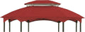 Garden Winds Reinforced RipLock 350 Replacement Canopy Top Cover Compatible with Manhattan 10' x 12' Gazebo Model L-GZ1138PST - Cinnabar