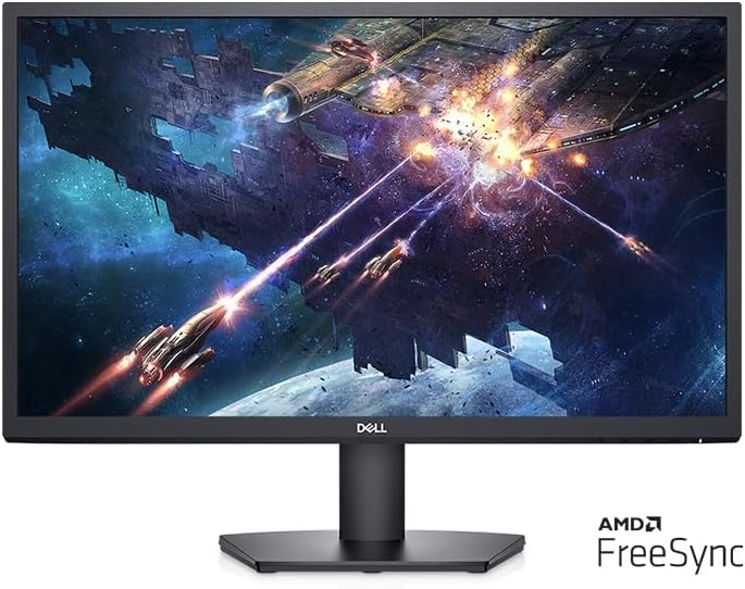 Dell SE24 Series Monitor - 24 inch IPS TFT LCD FHD (1920 x 1080) AMD FreeSync - VESA, 16:9-100 Hz, 5ms Grey-to-Grey Response Time, Low Blue Light, Flicker Free, Anti-Glare, HDMI & VGA, Black