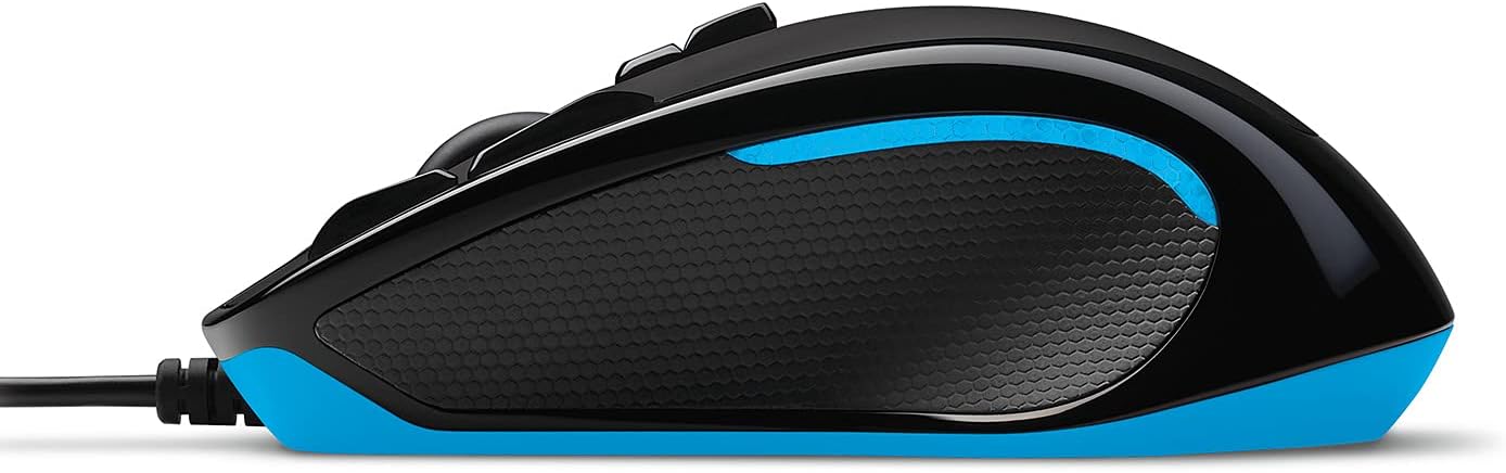 Logitech G300s Wired Gaming Mouse, 2,5K Sensor, 2,500 DPI, RGB, Lightweight, 9 Programmable Controls, On-Board Memory, Compatible with PC/Mac - Black