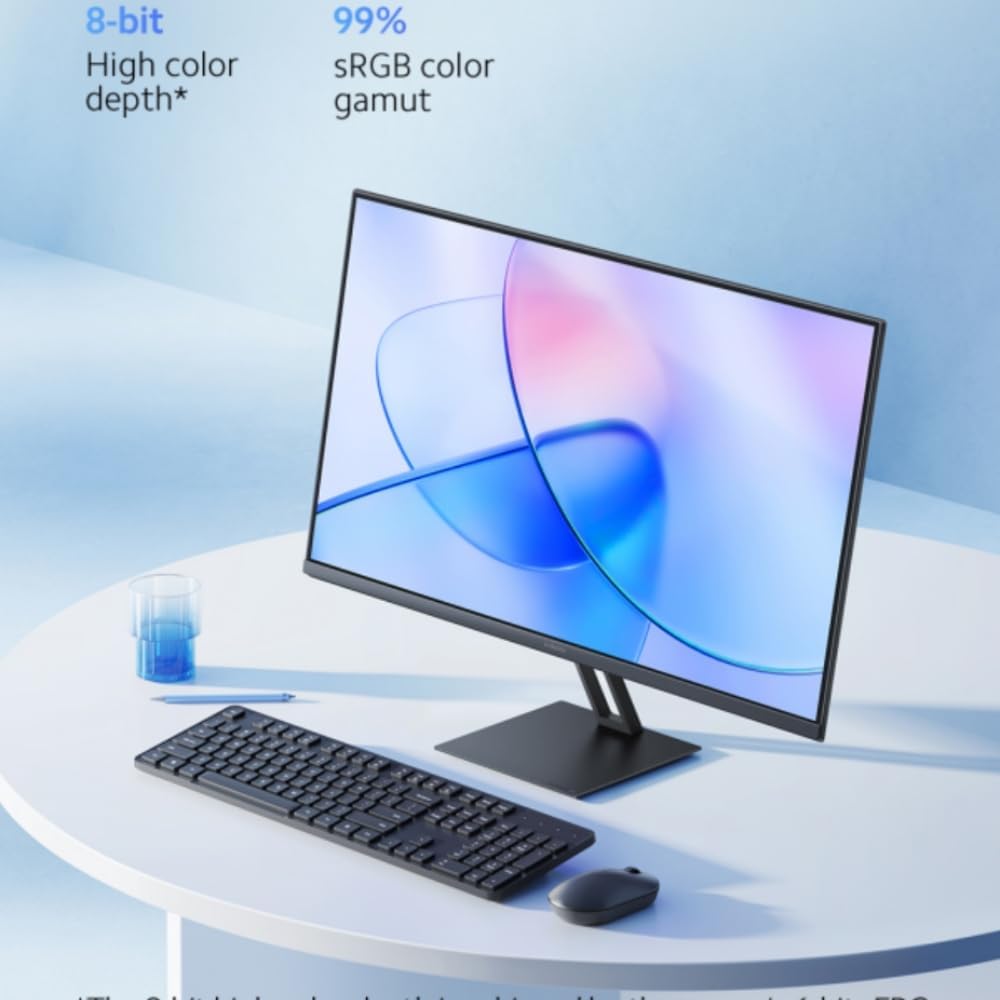 XIAOMI A27i 27 inch Monitor, 100Hz high Refresh Rate, IPS Hard Screen, 7.5mm Ultra-Slim Body, 1080p FHD Resolution, ∆Е<2 Factory Color Calibration for Each Screen, DP 1.4 Supported and Easy mounting