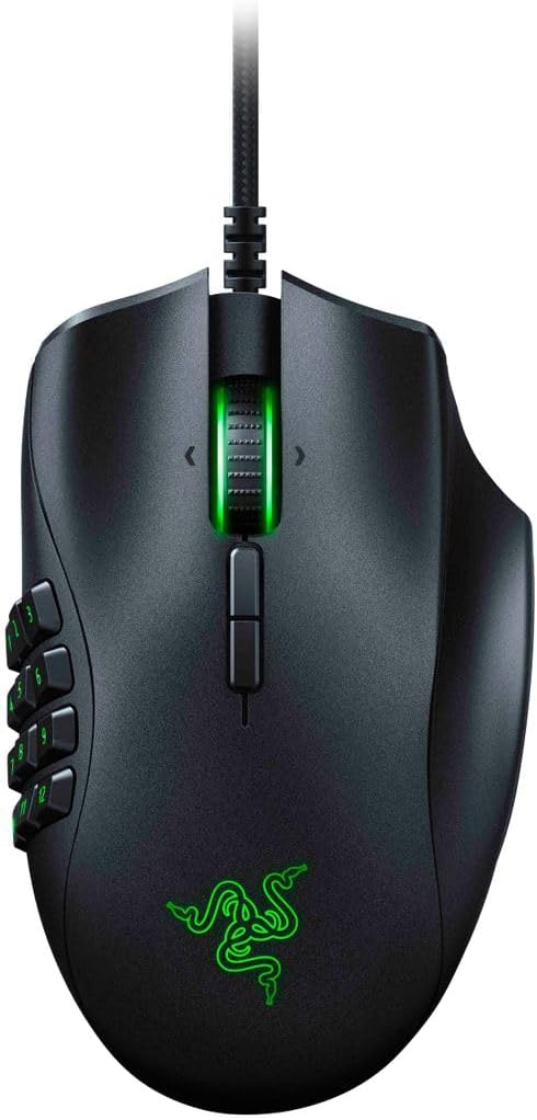 Razer Naga Trinity Gaming Mouse: 16,000 DPI Optical Sensor - Chroma RGB Lighting - Interchangeable Side Plate w/ 2, 7, 12 Button Configurations - Mechanical Switches