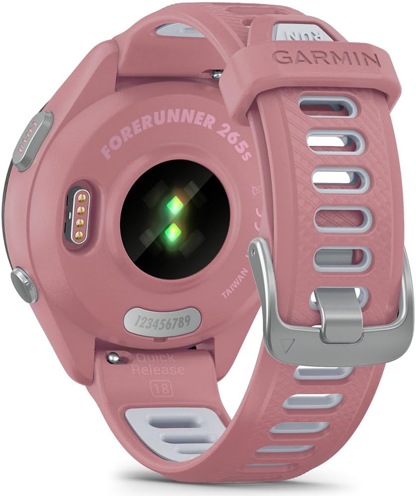 Garmin 010-02810-05 Forerunner 265S GPS Smartwatch Light Pink/Whitestone | Official USA Partner Model | Bundle with Deco Essentials Exclusive 26 Month CPS Enhanced Protection Pack