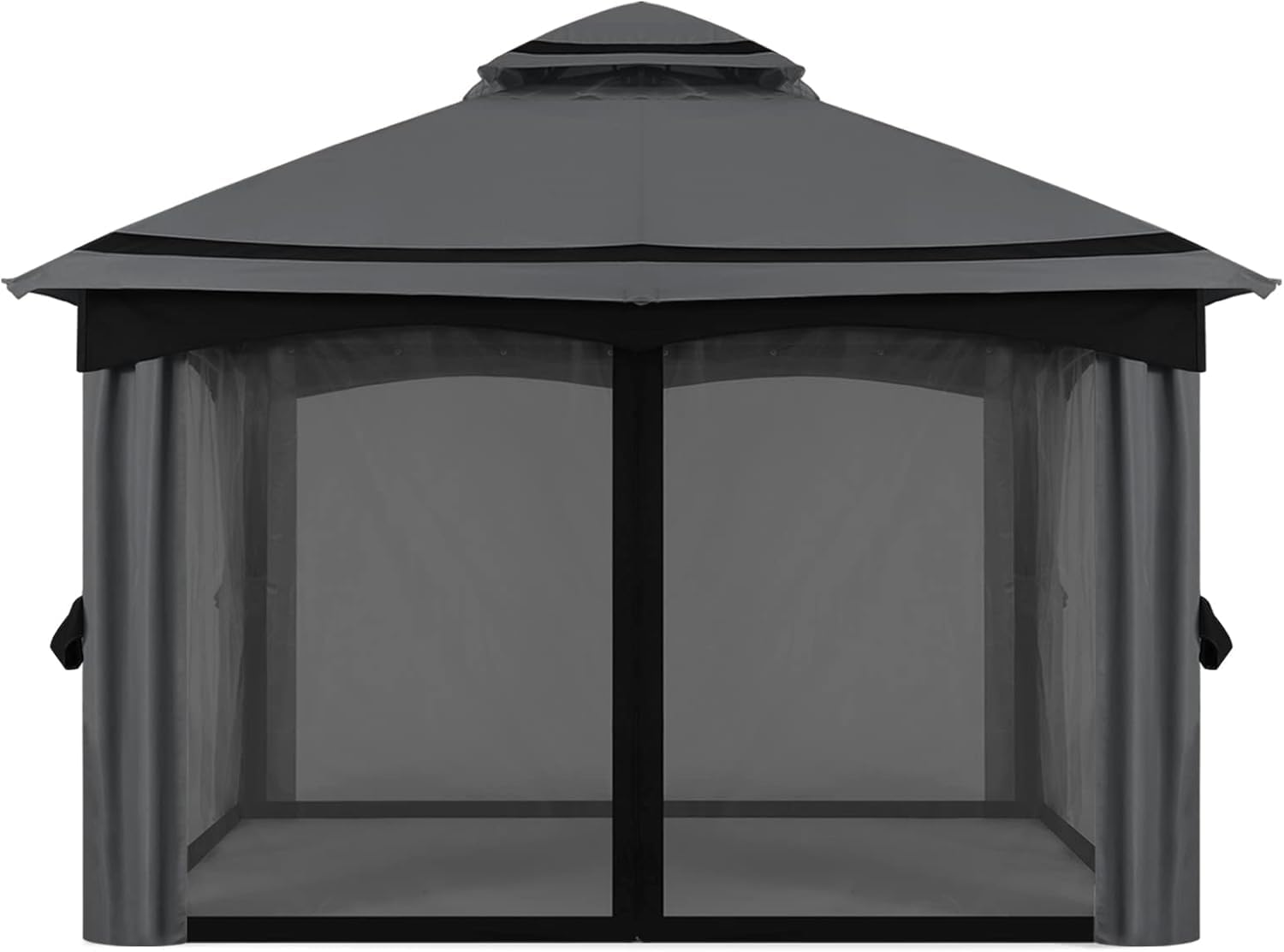 MASTERCANOPY 10x10FT Outdoor Patio Gazebo with Mosquito Netting for Backyard, Patio, Garden Dark Grey