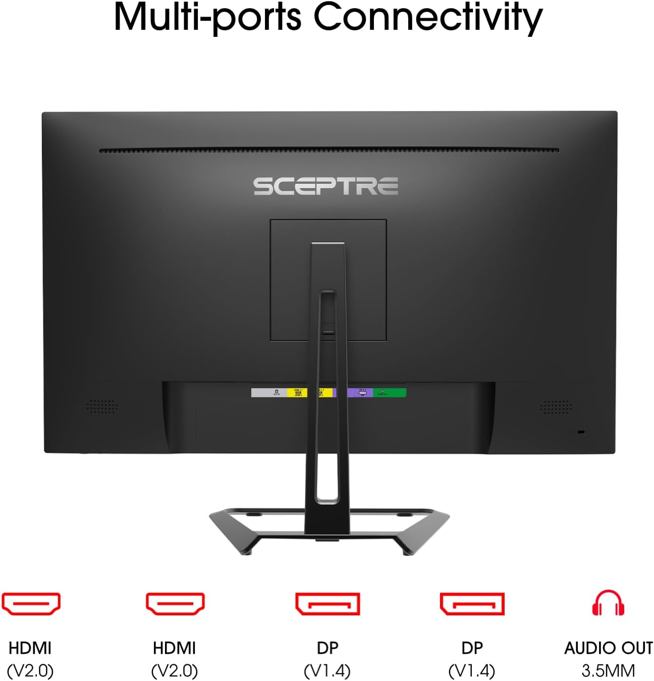 Sceptre Prime 4K IPS 27' 3840 x 2160 UHD Monitor up to 70+Hz DisplayPort HDMI 100% sRGB Build-in Speakers, Machine Black 2026 (U275W-UPT Series)