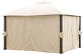 Garden Winds Durable Replacement Privacy Curtain Set Compatible with The A101007600, A101007603, A101007604 Broyhill Eagle Brooke Ashford Asheville 10' x 12' Gazebo, Classic Sand, 350