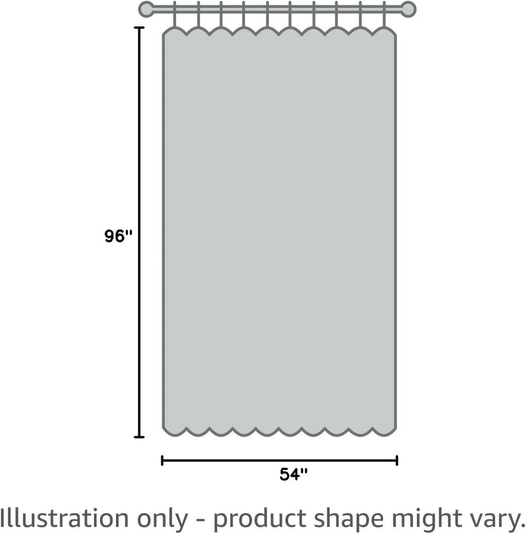 TOWN & COUNTRY BASICS Heavyweight Grommet Curtain, Cloud Grey | Light Filtering | Indoor Outdoor | Water Repellent | 54'x96', Pack of 12