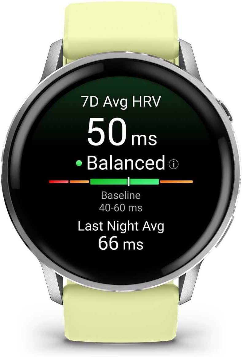 PlayBetter Garmin Venu 4 (Silver/Citron, 45mm) Fitness GPS Smartwatch Bundle - AMOLED Display, Built-in Flashlight, Long Battery Life Portable Charger & HD Screen Protectors