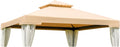 Garden Winds Reinforced Replacement Canopy Top Cover Compatible with The F008007B64 Suncrown 10' x 10' Gazebo - Classic Sand, Riplock 350