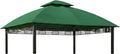 Garden Winds Reinforced RipLock 350 Replacement Canopy Top Cover Compatible with Westbrook 10' x 12' Gazebo Model A101007903 - Green