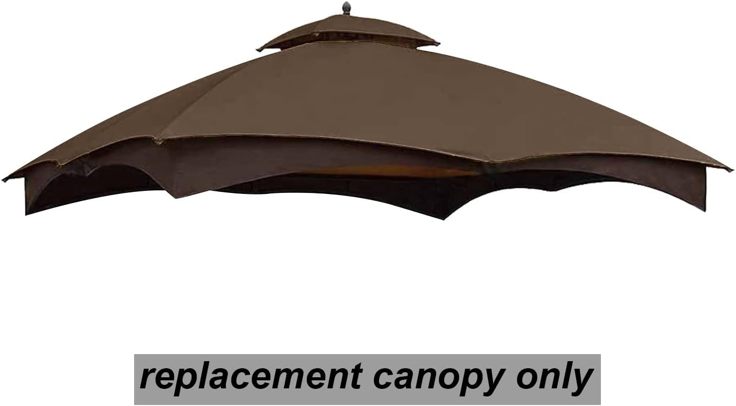 ABCCANOPY Gazebo Replacement Canopy Top for Lowe's Allen Roth #GF-12S004B-1,Brown