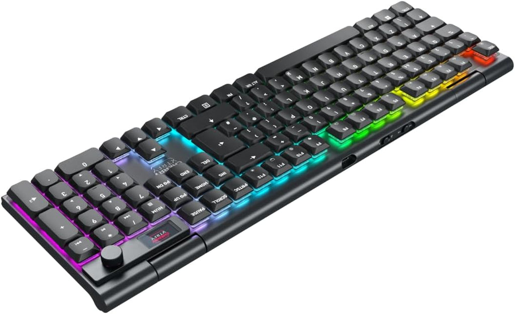 MX 10.1 Wireless | Cordless Low-Profile Gaming Keyboard | Rotary LCD Knob | RGB Lighting | Slim Aluminum