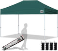 Eurmax USA 8x12ft Pop Up Canopy, Commercial Instant Tent for Outdoor Events, Patented No-Tip Rolling Storage Bag with 4 Sandbags, UV & Water Resistant, Heavy Duty Portable Shelter Gazebo,Forest Green
