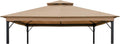 Garden Winds Reinforced RipLock 350 Replacement Canopy Top Cover Compatible with Laurel Canyon 10' x 10' Gazebo Models HD-GAZ2137, GAZ2137 - Beige