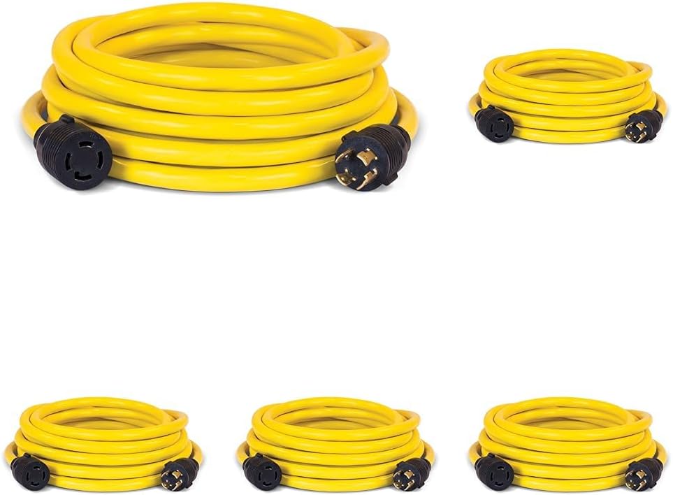 Champion Power Equipment 25-Foot 30-Amp 250-Volt Generator Power Cord for Manual Transfer Switch (L14-30P to L14-30R) (Pack of 5)