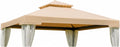 Garden Winds Reinforced RipLock 350 Replacement Canopy Top Cover Compatible with Suncrown 10 'x 10' Gazebo Model F008007B64, F12B641 - Beige