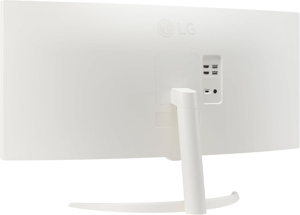 LG 34SR63QA-W 34 inch Smart Curved Monitor with Streaming TV, QHD 1440p, UltraWide Screen, USB Type-C 65W PD, 1800R, webOS, HDR10, 100Hz, Built-in Speaker, AirPlay2, Screen Share, Bluetooth, White