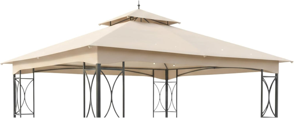 Garden Winds Reinforced RipLock 350 Replacement Canopy Top Cover Compatible with MasterCanopy 11' x 13' Gazebo Models B08NPY5Y4V, B07SFLSDMQ - Beige