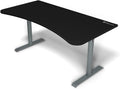 Arozzi Arena Ultrawide Curved Gaming and Office Desk with Full Surface Water Resistant Desk Mat with 3 Custom Monitor Mount Cut Outs and Under The Desk Cable Management Netting - Frozen Grey
