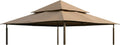 Garden Winds Reinforced RipLock 350 Replacement Canopy Top Cover Compatible with Harbor 12' x 12' Gazebo Models X1250B, GFS01250B, GFS01250A - Beige