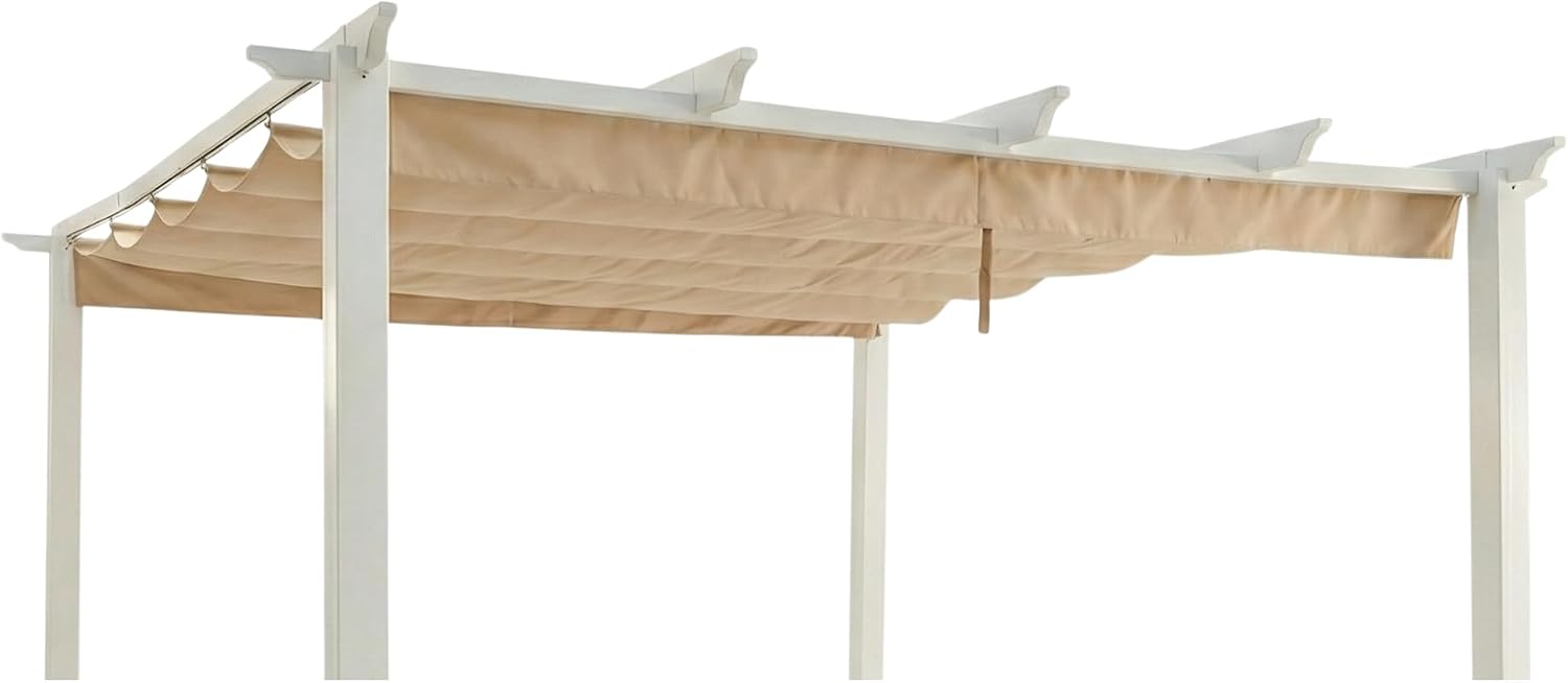 Garden Winds Reinforced Replacement Canopy Top Cover Compatible with The BH17-092-099-59, BH19-092-099-45 Meritmoor, BHG 9x9 Pergola - Classic Sand, Riplock 350