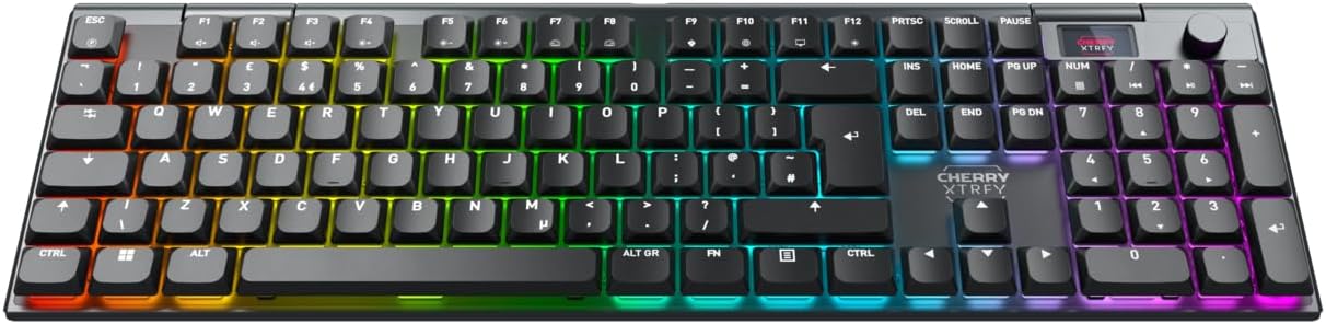 MX 10.1 Wireless | Cordless Low-Profile Gaming Keyboard | Rotary LCD Knob | RGB Lighting | Slim Aluminum