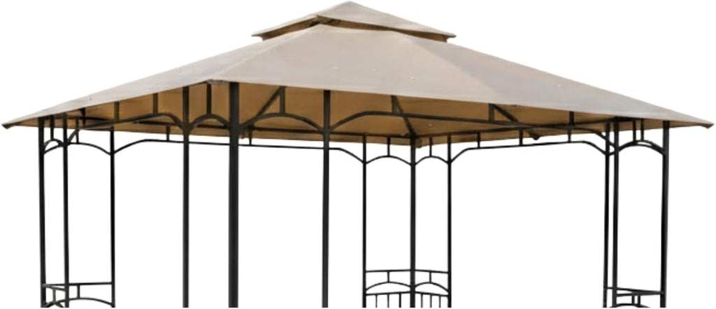 Garden Winds Reinforced RipLock 350 Replacement Canopy Top Cover Compatible with 11' x 9' Gazebo Model 5LGZ7262-V4 - Beige