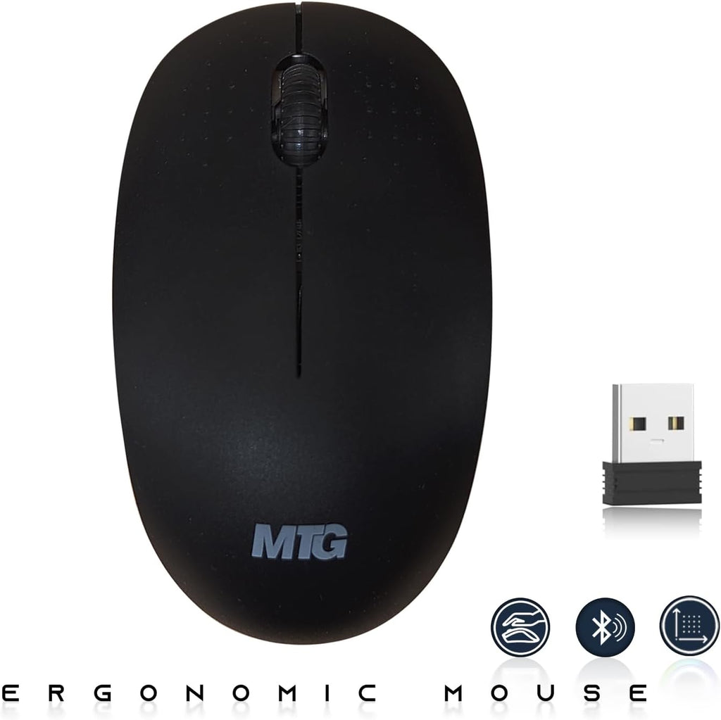 MTG 24' Curved Monitor Full HD 1080P Frameless Screen, HDMI DP USB Audio, Low Motion Blur, VESA Mount, Webcam with Wireless Keyboard Mouse & Soundbar, Computer Monitor for Gaming, Home and Office