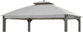 Garden Winds Reinforced RipLock 350 Replacement Canopy Top Cover Compatible with Shadow Creek 10' x 12' Gazebo Model L-GZ1140PST - Slate Gray