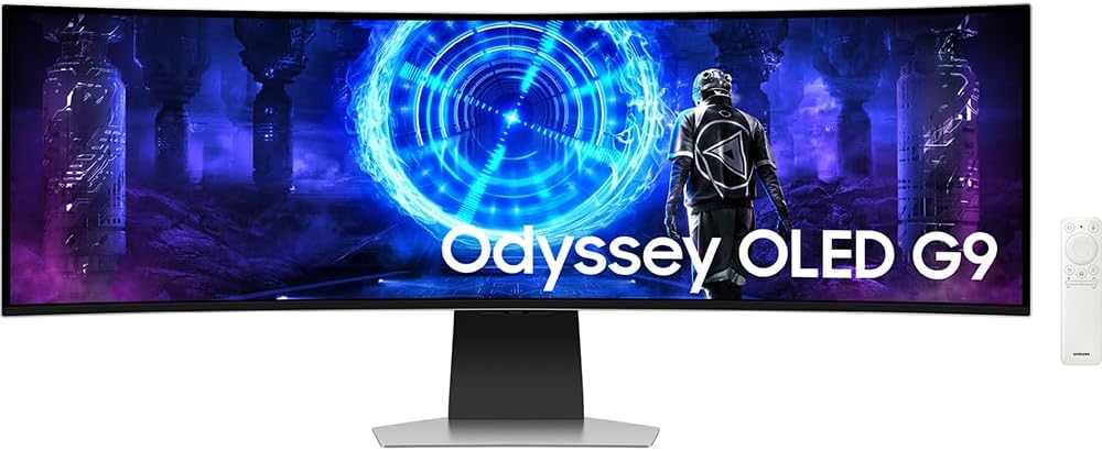 Samsung LS49DG956SNXGO 49 inch Odyssey OLED G9 Dual QHD Curved Gaming Monitor Bundle with Elite Suite 18, 2X HDMI Cable and Deco Gear CPS Exclusive 26 Month Protection Pack (BEACH-CPS-26M2000)
