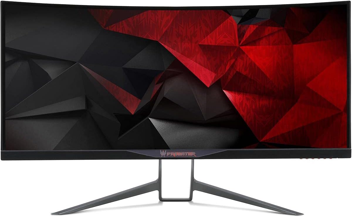 Acer Predator X34 GSbmiipphuzx 1900R Curved 34' UltraWide QHD 3440 x 1440 Gaming Monitor | NVIDIA G-SYNC | Agile Splendor IPS | Up to 180Hz | DCI-P3 98% | DisplayHDR 400 | 2 x DP, 2 x HDMI, USB Type-C