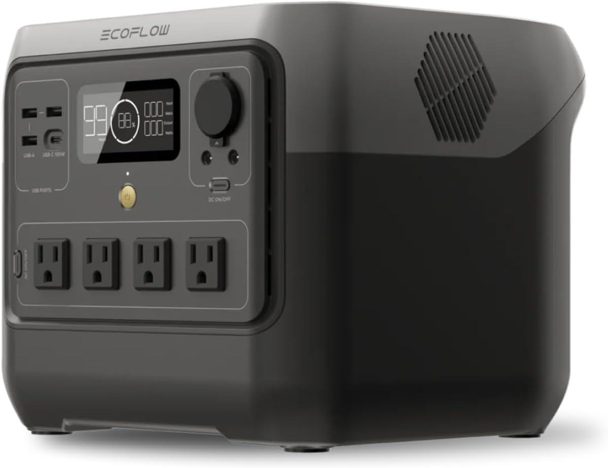 EF ECOFLOW Portable Power Station RIVER 2 Pro 700, 716Wh LiFePO4 Battery/70 Min Fast Charging, 4X800W (Up to 1600W) AC Outlets, X-Boost Solar Generator for Outdoor Camping,RVs,Emergency Backup